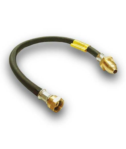 LPG Pigtail POL x W20 0.89m (35") Black Rubber Hose