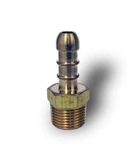 LPG Male Nozzle 3/8" BSPT to 8mm Hose Connector