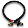 LPG Pigtail POL Handwheel x W20 1.5m (59") Black Rubber Hose