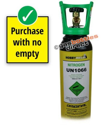 Hobbyweld Nitrogen Original Gas New Full Cylinder